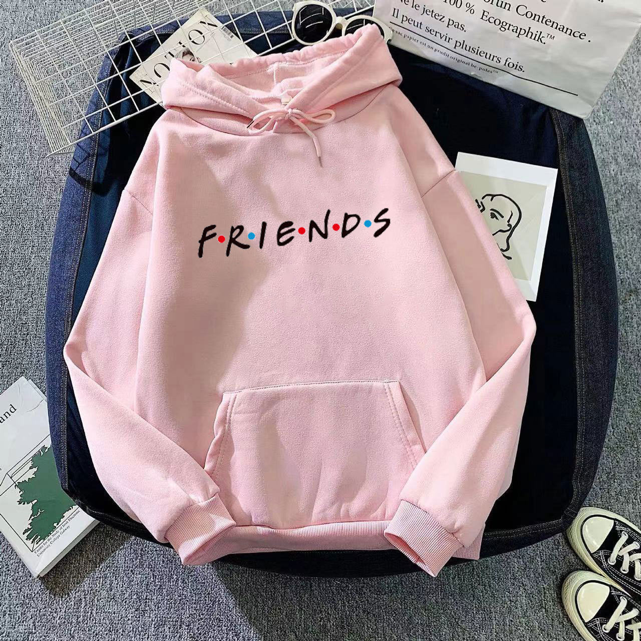 Friends Long Sleeve Hooded Sweatshirt - Odiune