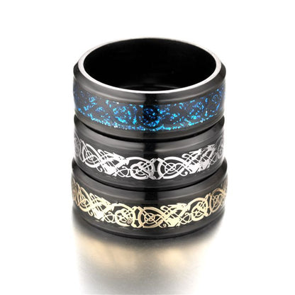 Dragon Pattern Stainless Steel Ring Jewelry