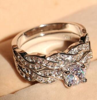 New set of rings wedding ring set men and women couple ring jewelry - Odiune