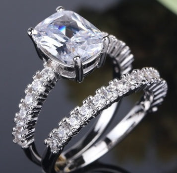 Women 2Pcs Bridal Engagement Rings - Odiune