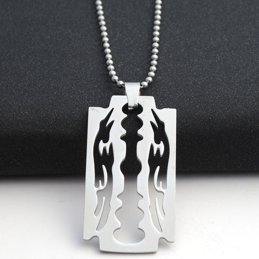 stainless steel blade necklaces - Odiune