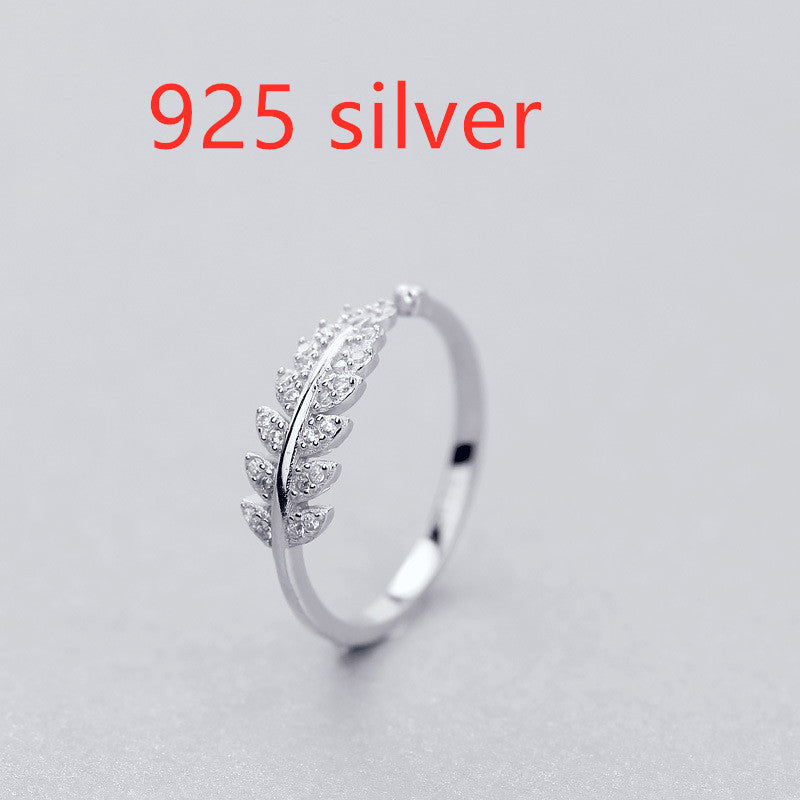 Simple Adjustable Leaf Ring - Odiune