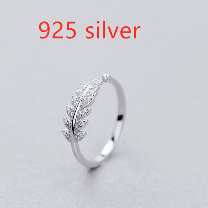 Simple Adjustable Leaf Ring - Odiune