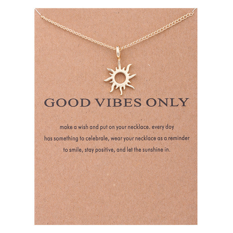 Good Vibes Only Sun Necklaces & Pendants