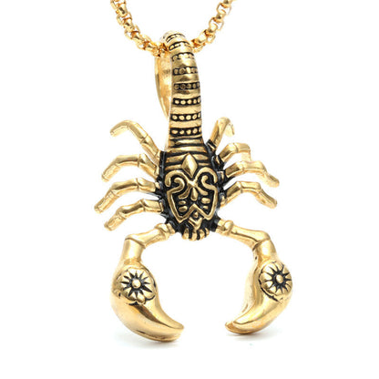 Scorpion Pendant Necklace Stainless Steel - Odiune