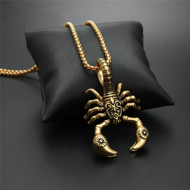 Scorpion Pendant Necklace Stainless Steel - Odiune