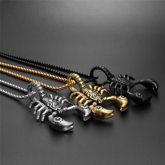 Scorpion Pendant Necklace Stainless Steel - Odiune