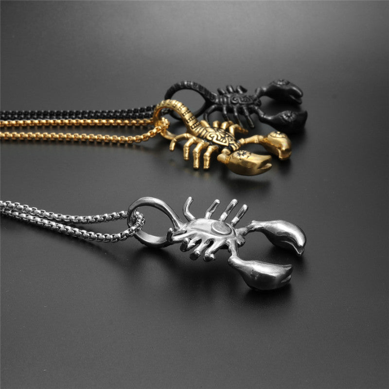 Scorpion Pendant Necklace Stainless Steel - Odiune