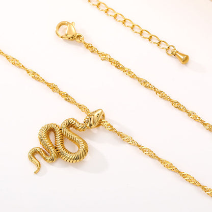 Stainless Steel Snake Necklaces For Men - Odiune