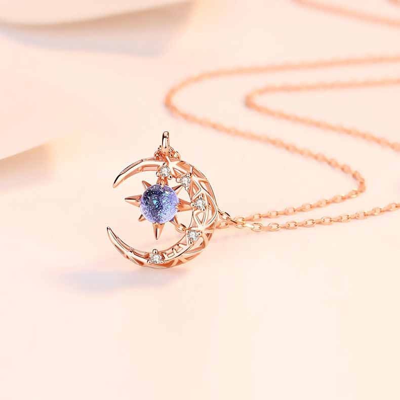 Explosive Style Star And Moon Necklace - Odiune