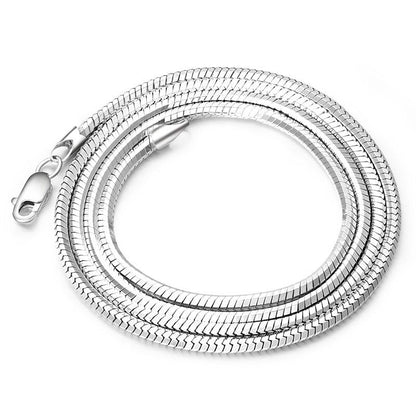 Silver Plated platinum necklace chain - Odiune