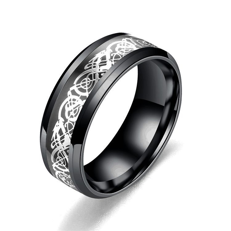 Dragon Pattern Stainless Steel Ring Jewelry