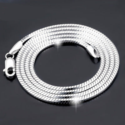 Silver Plated platinum necklace chain - Odiune