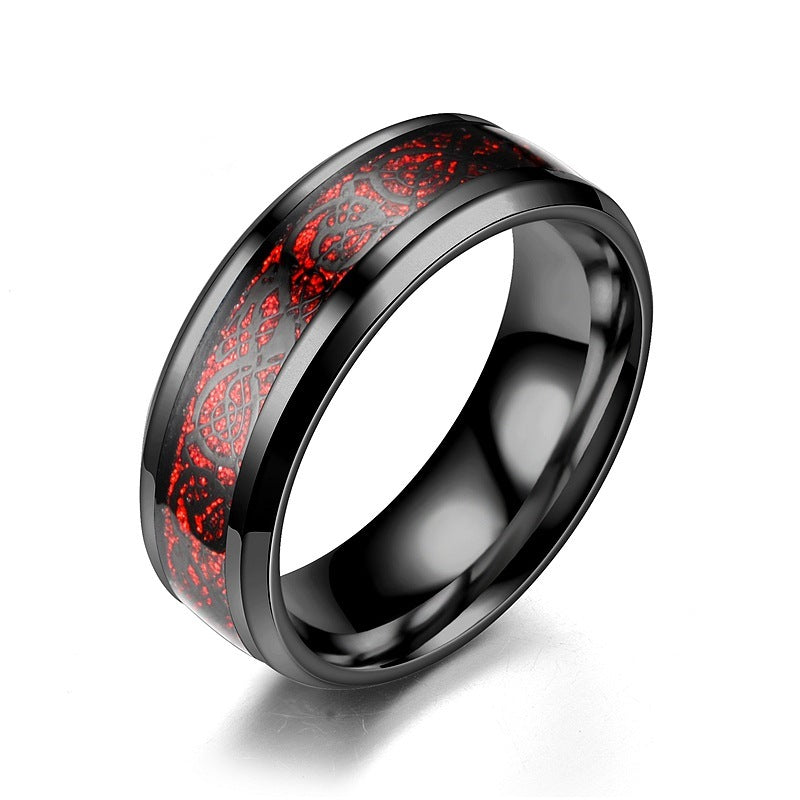 Dragon Pattern Stainless Steel Ring Jewelry