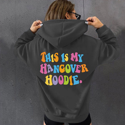 THIS IS MY HANGOVER HOODIE Back Print Hoodie - Odiune