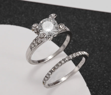 Women 2Pcs Bridal Engagement Rings - Odiune