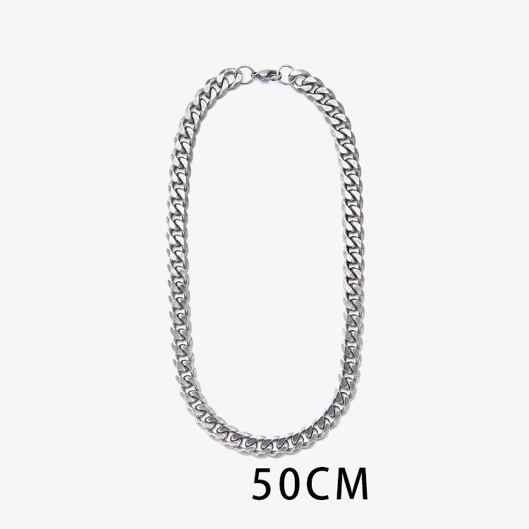 Titanium Steel Cuban Link Necklace For Men - Odiune