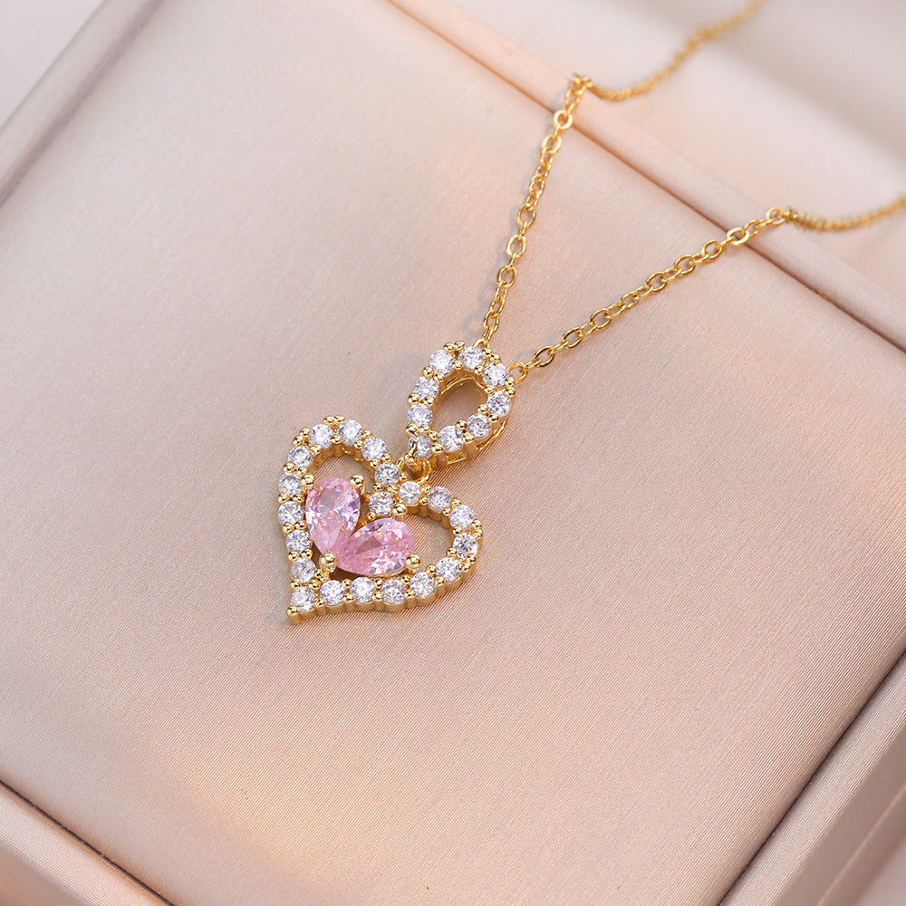 Exquisite Heart Pendants Necklaces For Women