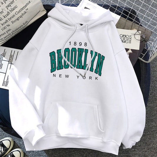 Brooklyn New York Printed Women Hoodie - Odiune