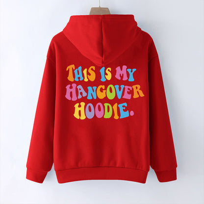 THIS IS MY HANGOVER HOODIE Back Print Hoodie - Odiune