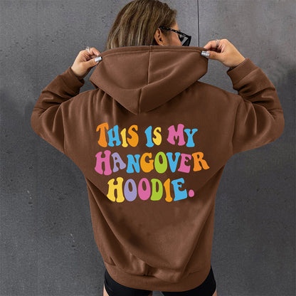 THIS IS MY HANGOVER HOODIE Back Print Hoodie - Odiune