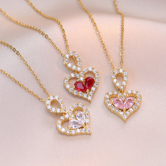 Exquisite Heart Pendants Necklaces For Women