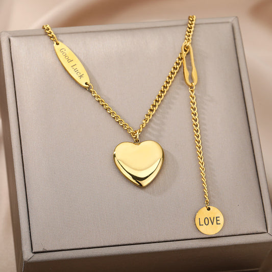 Stainless Steel Heart Pendant Necklaces