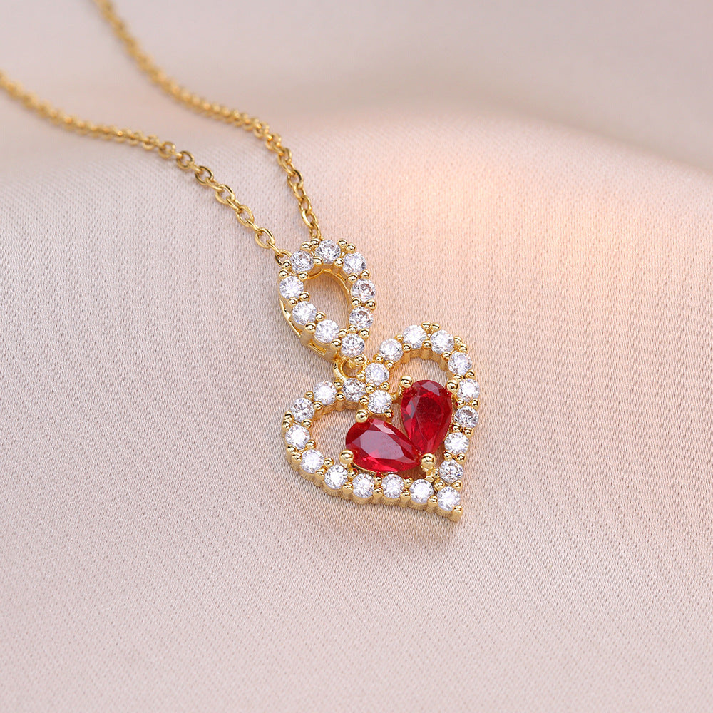 Exquisite Heart Pendants Necklaces For Women