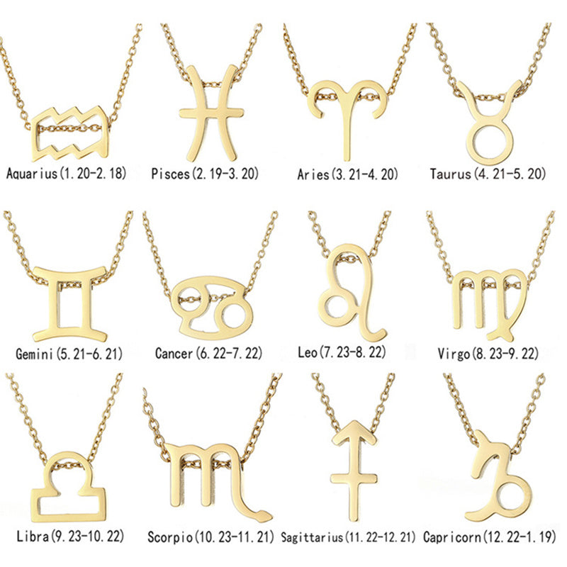 12 Zodiac Sign Necklaces For Women