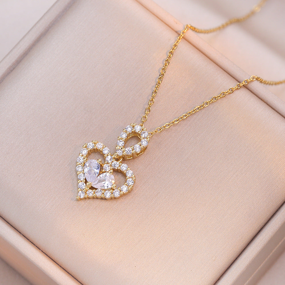 Exquisite Heart Pendants Necklaces For Women