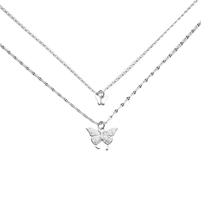 Cute Double Butterfly Necklace